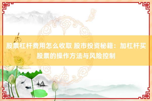 股票杠杆费用怎么收取 股市投资秘籍：加杠杆买股票的操作方法与风险控制