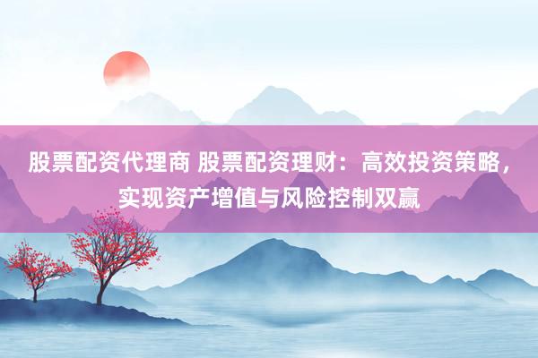 股票配资代理商 股票配资理财：高效投资策略，实现资产增值与风险控制双赢