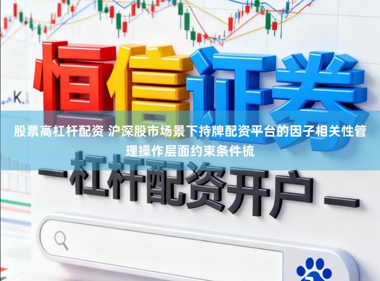 股票高杠杆配资 沪深股市场景下持牌配资平台的因子相关性管理操作层面约束条件梳